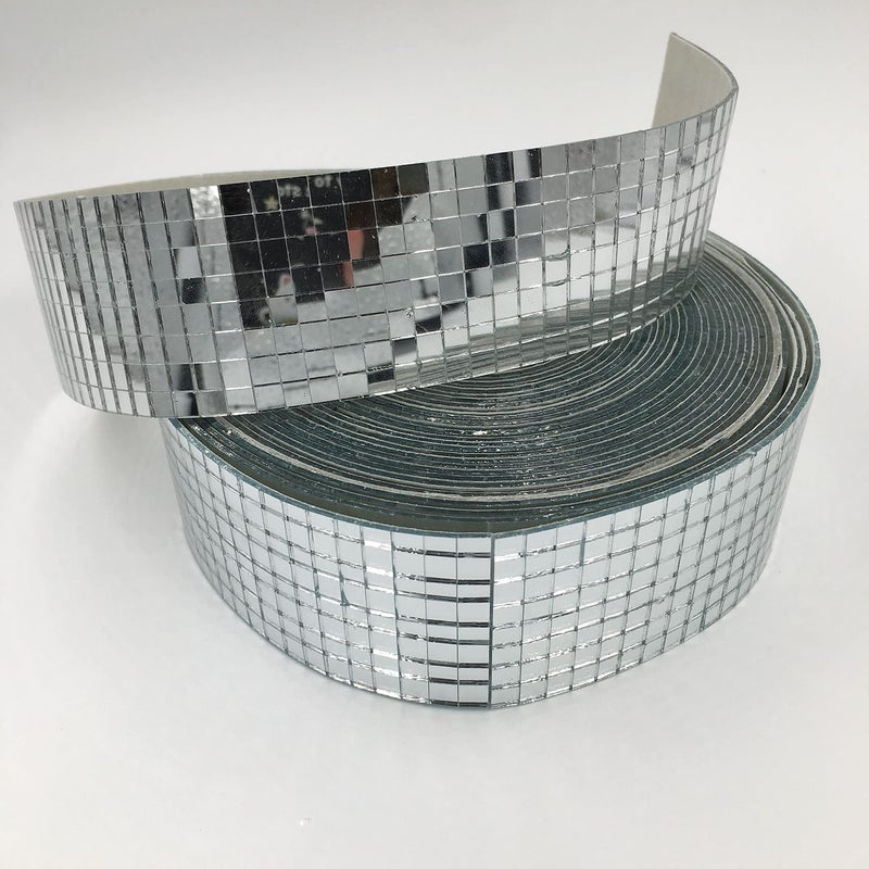 NUORUI NUO RUI Real Glass Craft Mini Square Mirrors Mosaic Tiles Mirror Sheets Mosaic Sticker (Silver) - Image 4